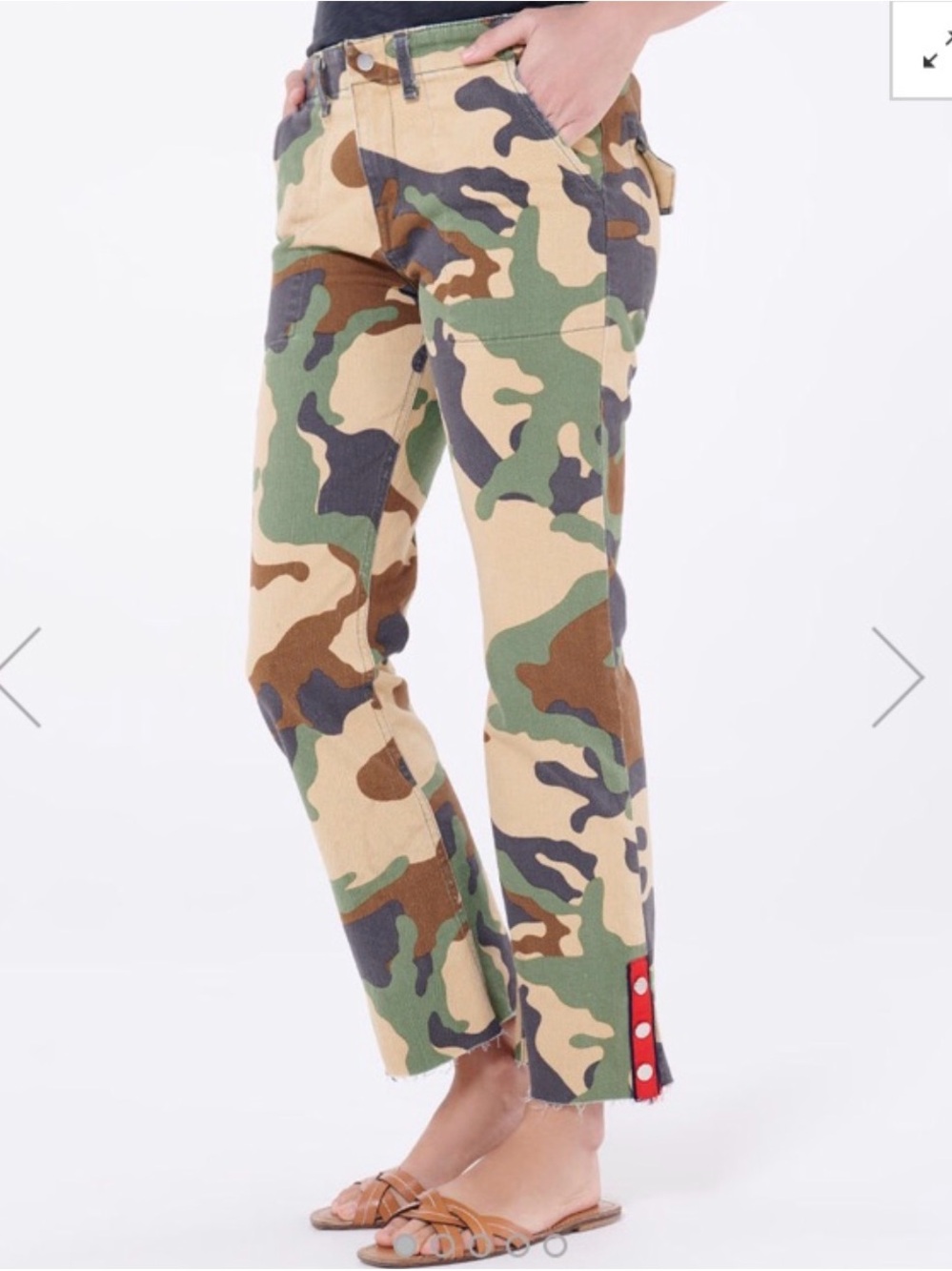 Veronica Beard Gisela Cropped Camo Pants Size 27